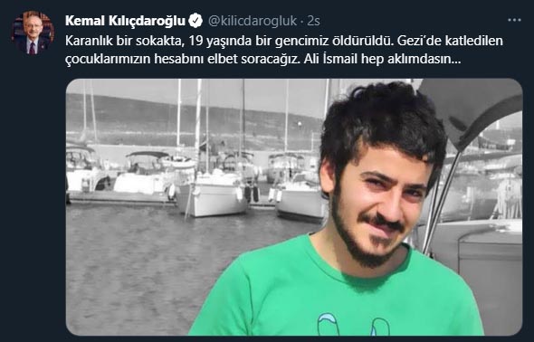 kemal kilicdaroglu ali ismail tweet